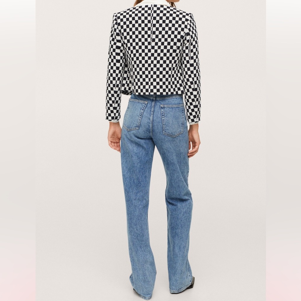 Mango Checked Texture Jacket. - image 4